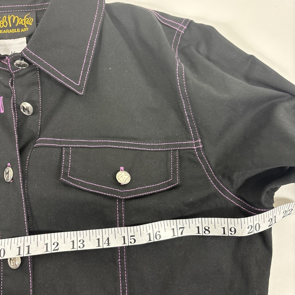 Bob Mackie Wearable Art Shirt Jacket Button-Up Embroidered Size M - Picture 6 of 7